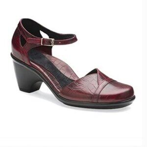 Dansko Roxy Mary Jane Croc Embossed Leather Heels